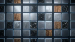 A complex visual representation of data organization, showing entropic patterns being structured into a clean, geometric digital architecture.