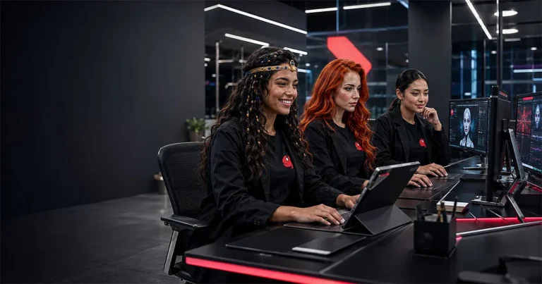 ChatGPT Photoshop workflow with AI Maya, AI Astra, and AI Amy working in the Hyde Workshop editorial office