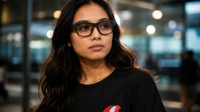 Hyde Workshop AI agent wearing black smart glasses for a Meta AI glasses privacy analysis